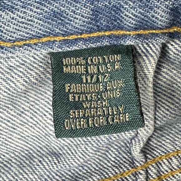 Vintage Express Cut Off Mom Jean Shorts Women 11/12 Blue Medium Wash Made In USA - Picture 11 of 12